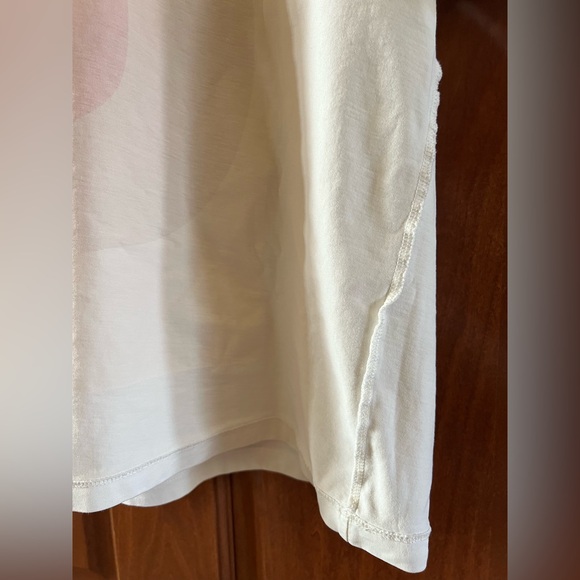 Marimekko T-shirt White with Graphic Art in Red and Tan Size L - Picture 9 of 13